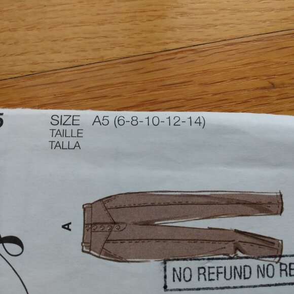 Jeans Pants Sewing Pattern Yoked Button Fly Front Size 6-14 UNCUT McCall's 8045 - Picture 4 of 10